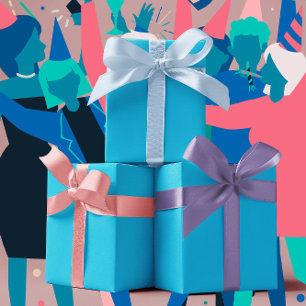 Trend Colors - Vivid Cyan Color - Solid Wrapping Paper Sheet