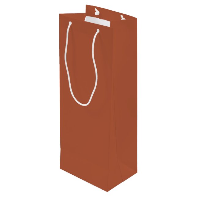 Trend Colour - Burnt Copper Wine Gift Bag (Back Angled)