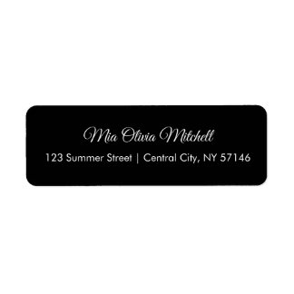 Trend Colour Classic Black Script Address Labels