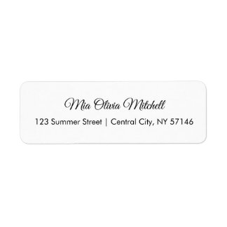 Trend Colour Classic White Script Address Labels