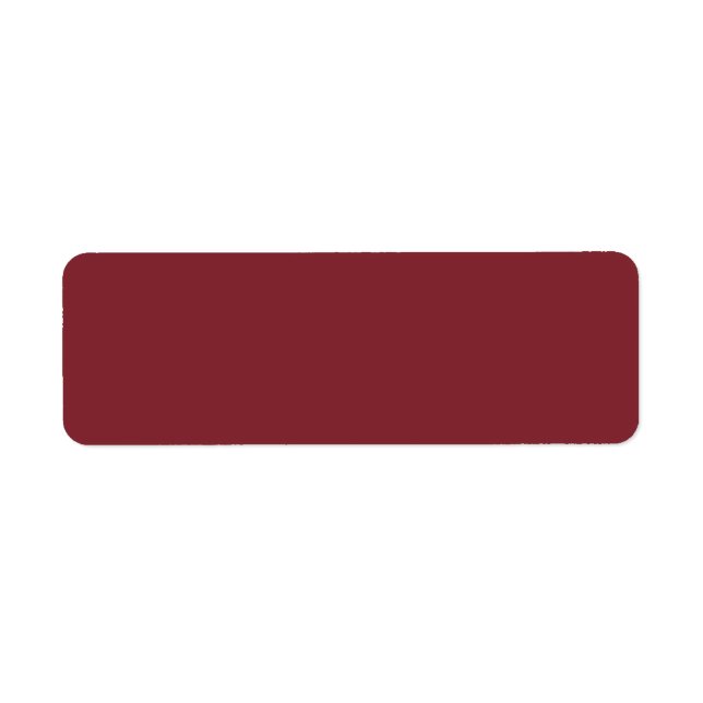 Trend Colour - Crimson Red Return Address Labels (Front)
