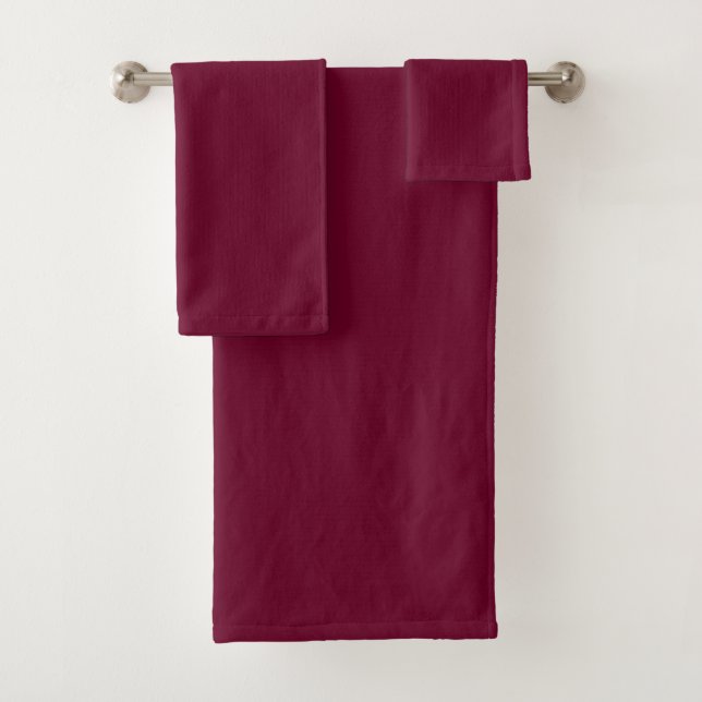 Trend Colour Dark Burgundy Bath Towel Set (Insitu)