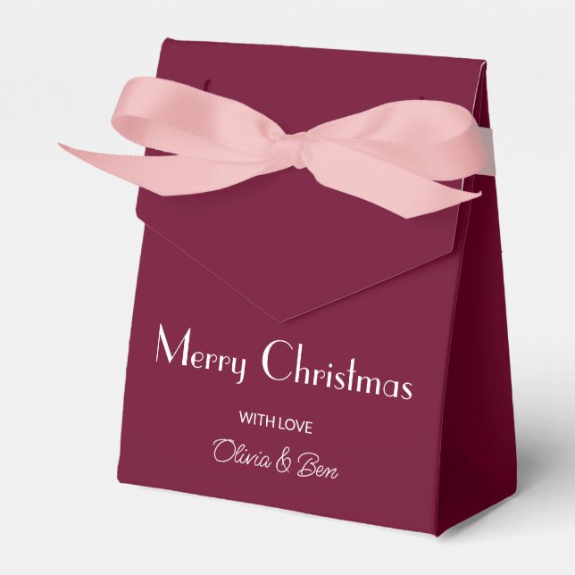 Trend Colour Dark Burgundy Favor Box (Front Side)