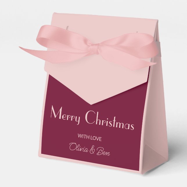 Trend Colour Dark Burgundy Favor Box (Front Side)