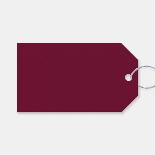 Trend Colour Dark Burgundy Gift Tags (Front (Horizontal))