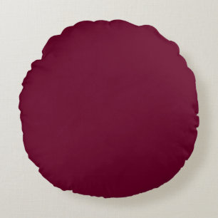 Trend Colour - Dark Burgundy Round Pillow