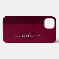 Trend Colour - Dark Burgundy Script