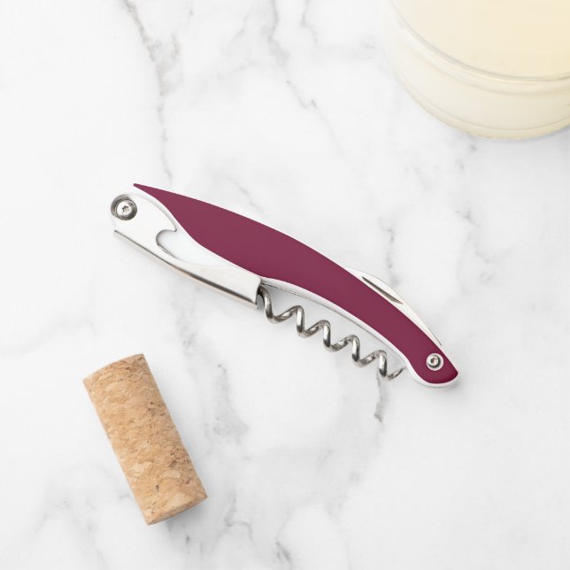 Trend Colour - Dark Burgundy Waiter's Corkscrew (Front)
