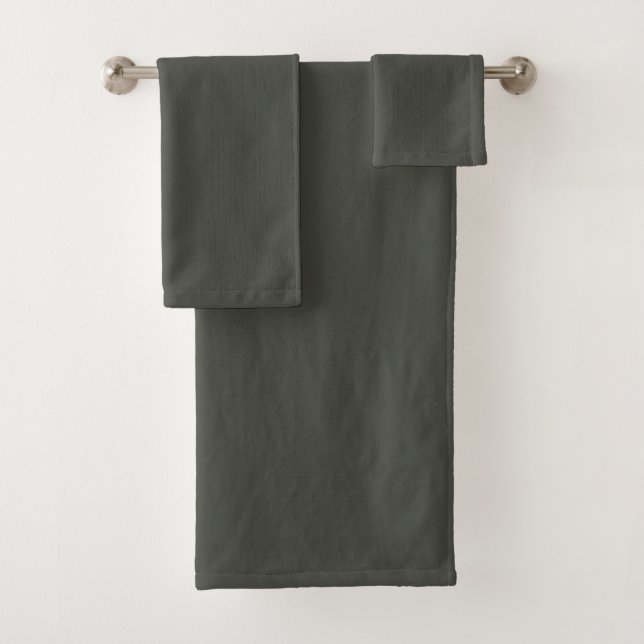 Trend Colour - Dark Forest Grey Bath Towel Set (Insitu)