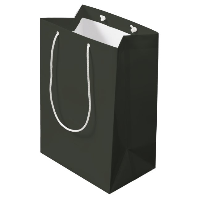 Trend Colour - Dark Forest Grey Medium Gift Bag (Back Angled)