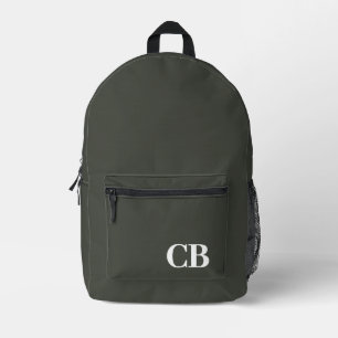 Trend Colour - Dark Forest Grey Monogram Backpack