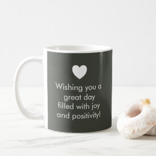 Trend Colour Dark Forest Grey Name / Positivity Mu Coffee Mug