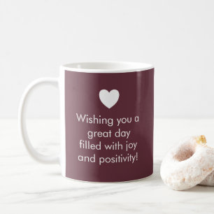 Trend Colour Dark Red Wine Name / Positivity Mug