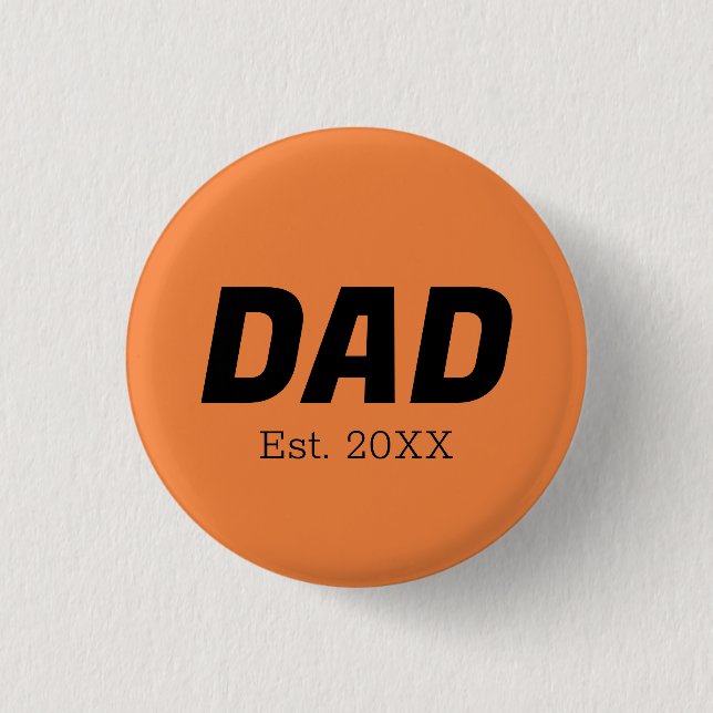 Trend Colour - Fresch Tangerine  Dad Button (Front)