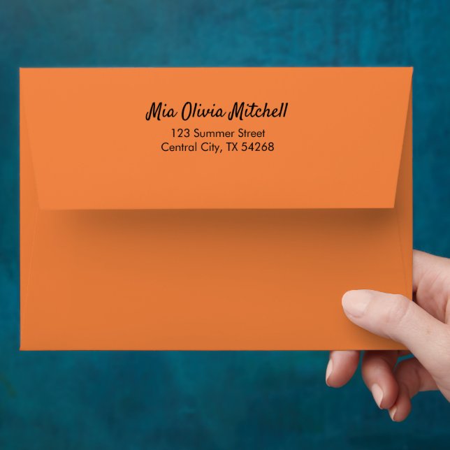 Trend Colour Fresh Tangerine Customizable Envelope (Hand)