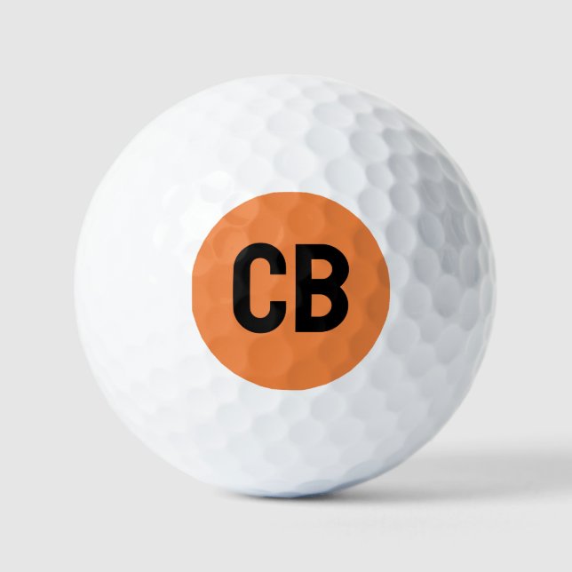 Trend Colour Fresh Tangerine Golf Balls (Front)
