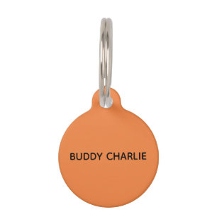 Trend Colour Fresh Tangerine Help Pet ID Tag