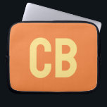 Trend Colour Fresh Tangerine Laptop Sleeve<br><div class="desc">Introducing the trendy spring colour: Fresh Tangerine. Modern and stylish Laptop Sleeve with customizable monogram in a minimalist light yellow font. Its simple and clean design in a solid colour offers a timeless and classic appeal. Explore our spring trend colours for more products in the same colour or discover other...</div>