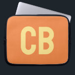 Trend Colour Fresh Tangerine Laptop Sleeve<br><div class="desc">Introducing the trendy spring colour: Fresh Tangerine. Modern and stylish Laptop Sleeve with customizable monogram in a minimalist light yellow font. Its simple and clean design in a solid colour offers a timeless and classic appeal. Explore our spring trend colours for more products in the same colour or discover other...</div>