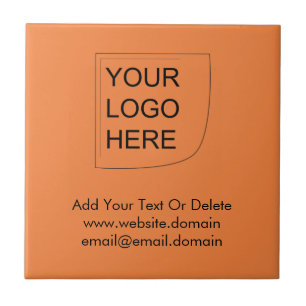 Trend Colour - Fresh Tangerine Logo Ceramic Tile