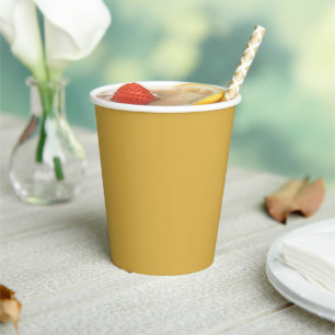 Trend Colour - Golden Yellow Paper Cups