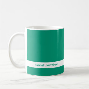 Trend Colour - Jade Green Name Mug