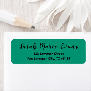 Trend Colour - Jade Green Return Address Labels