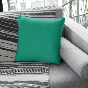 Trend Colour - Jade Green Throw Pillow