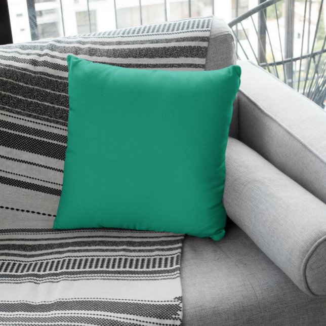 Trend Colour - Jade Green Throw Pillow (Creator Uploaded)