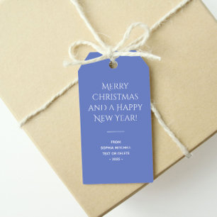 Trend Colour Jewel Blue Minimalist Gift Tags