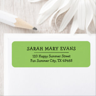 Trend Colour - Kiwi Green Return Address Labels