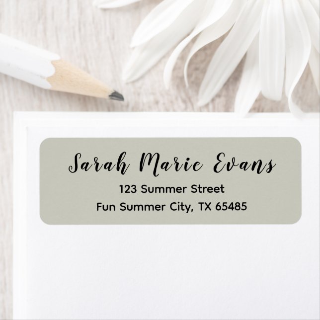 Trend Colour - Light Grey Return Address Labels (Insitu)