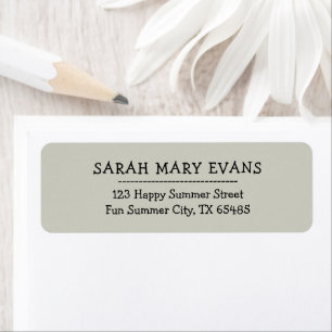 Trend Colour -- Light Grey Return Address Labels