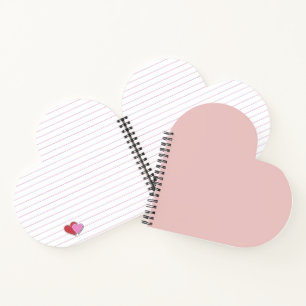 Trend Colour - Light Pink Heart Notebook