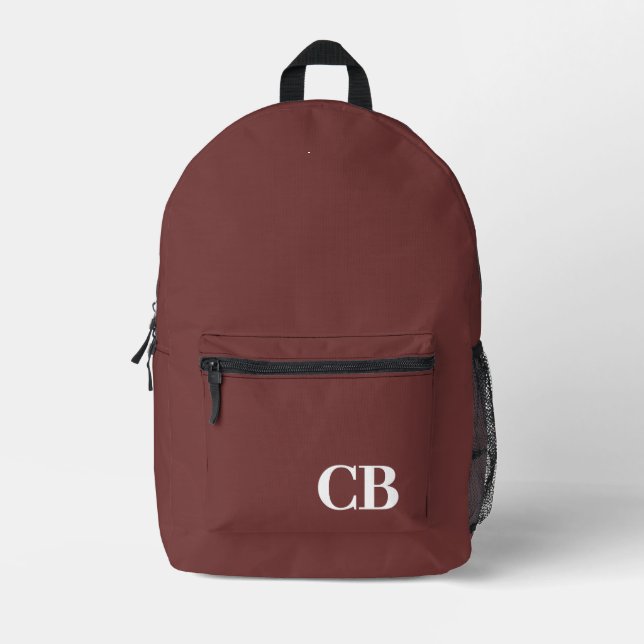 Trend Colour - Mahogany Brown Monogram Backpack (Front)
