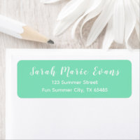Trend Colour - Minty Green Return Address Labels
