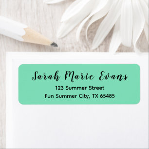 Trend Colour - Minty Green Return Address Labels
