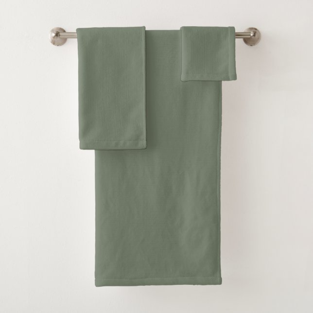 Trend Colour Muted Greenish Grey Bath Towel Set (Insitu)