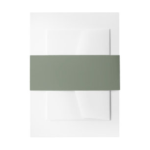 Trend Colour Muted Greenish Grey Invitation Belly Band