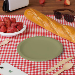 Trend Colour - Olive Green Paper Plates