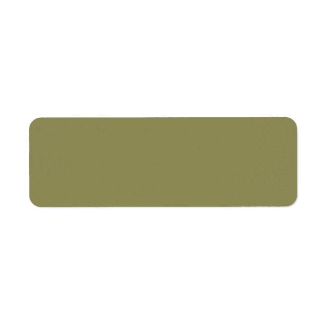 Trend Colour - Olive Green Return Address Labels (Front)