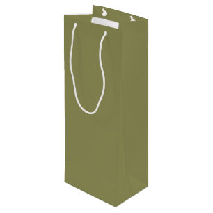 Trend Colour - Olive Green Wine Gift Bag