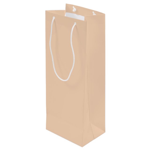 Trend Colour - Peach Blush Wine Gift Bag (Back Angled)