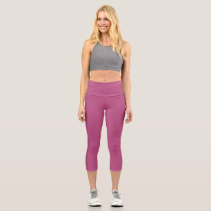 Trend Colour Pink Purple Berry High Waisted Capris