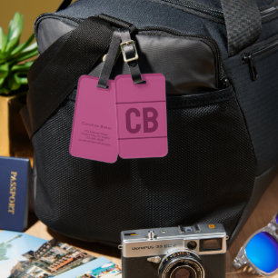 Trend Colour Pink Purple Berry Luggage Tag