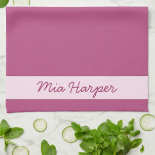 Trend Colour Pink Purple Berry - Name Kitchen Towe Kitchen Towel