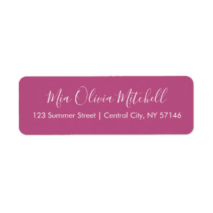 Trend Colour Pink Purple Elegant Address Labels