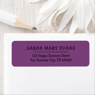 Trend Colour - Plum Purple Return Address Labels
