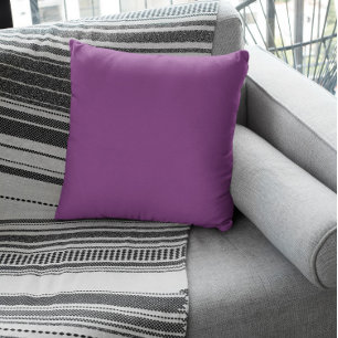 Trend Colour - Plum Purple Throw Pillow