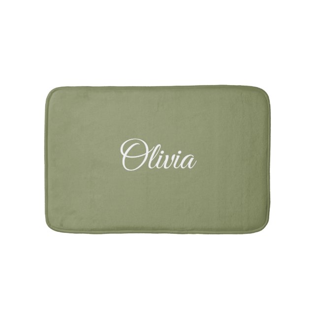Trend Colour Reed Green Custom Bath Mat (Front)
